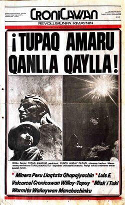 ¡Tupaq Amaru Qanlla Qaylla!